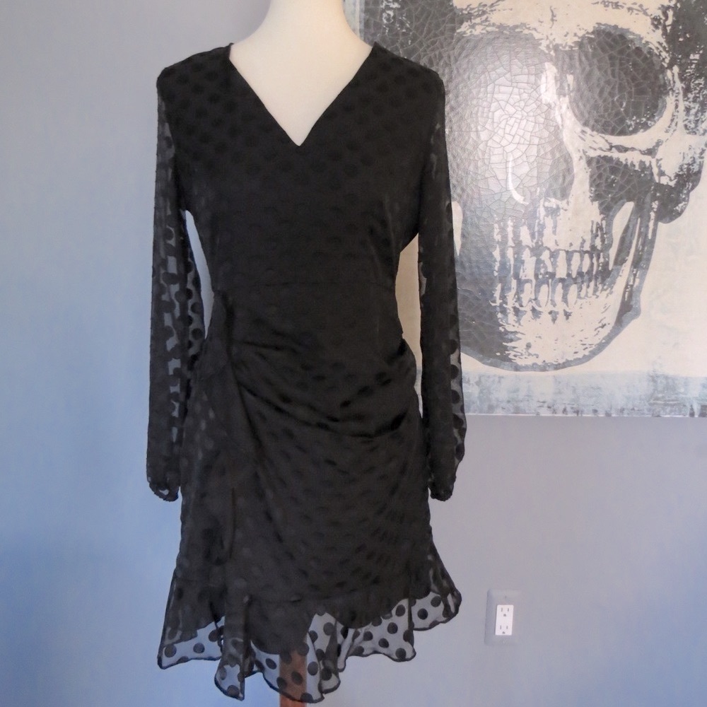Bar III Black Polkadot Dress